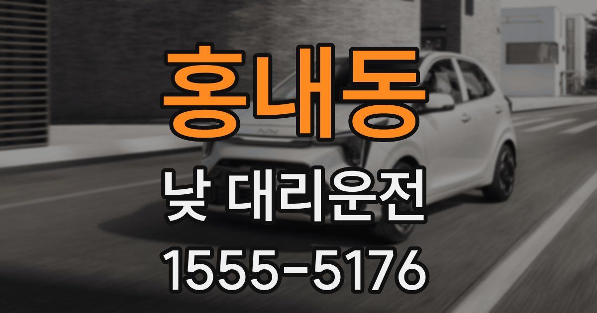 홍내동 낮 대리운전