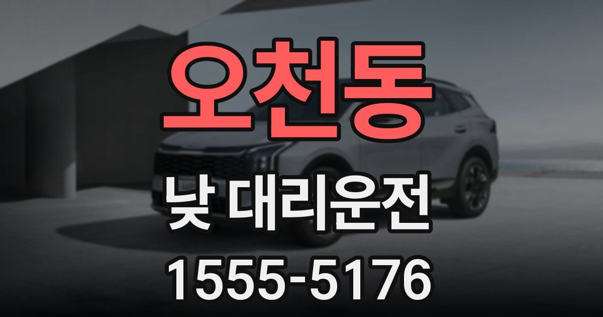 오천동 낮 대리운전