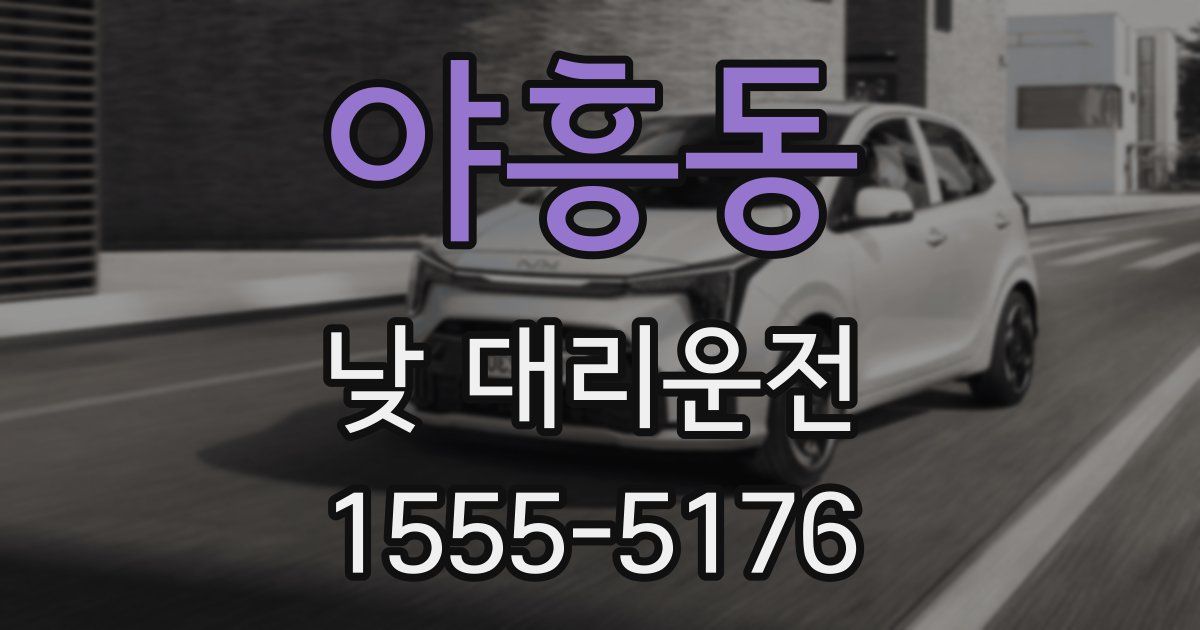 야흥동 낮 대리운전