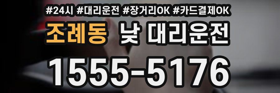 조례동 낮 대리운전