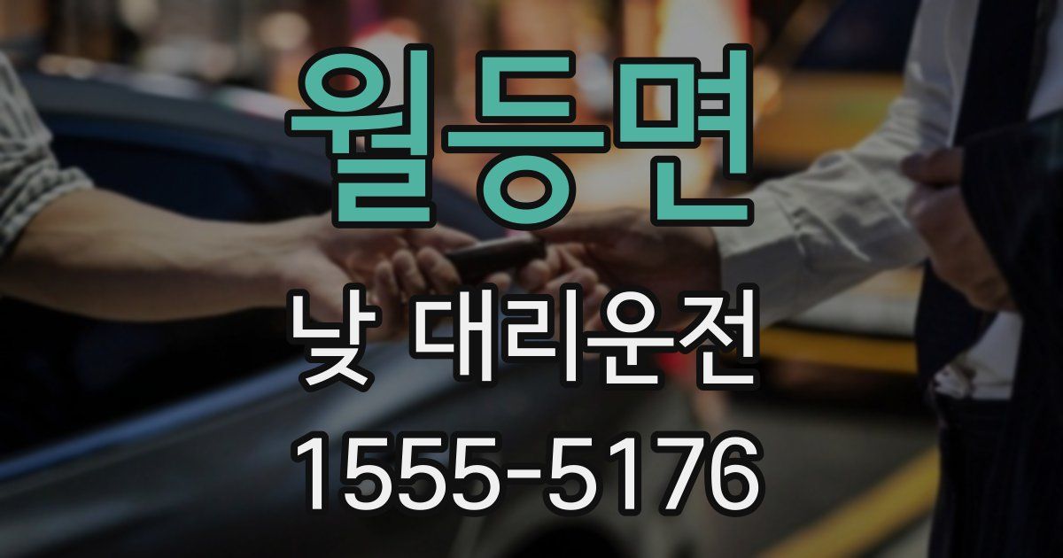 월등면 낮 대리운전