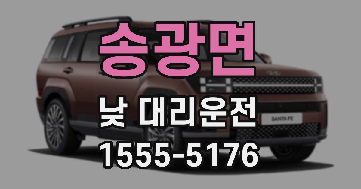 송광면 낮 대리운전