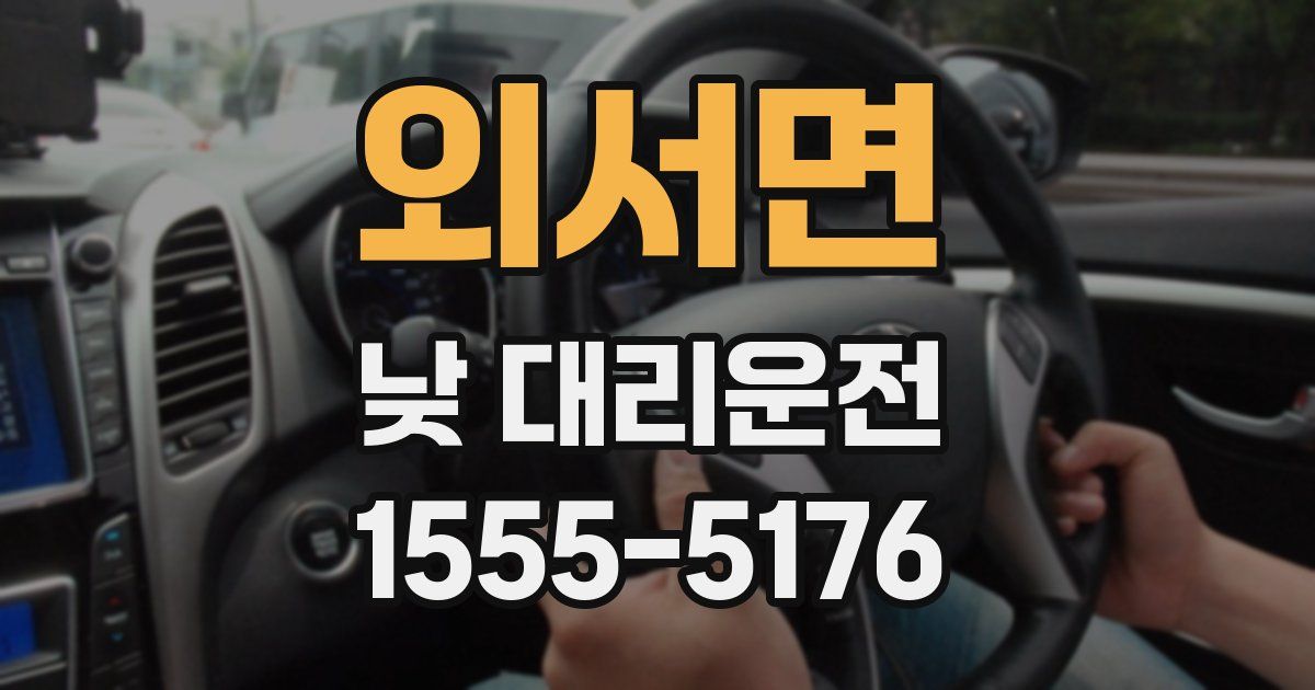 외서면 낮 대리운전