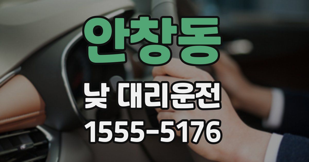 안창동 낮 대리운전