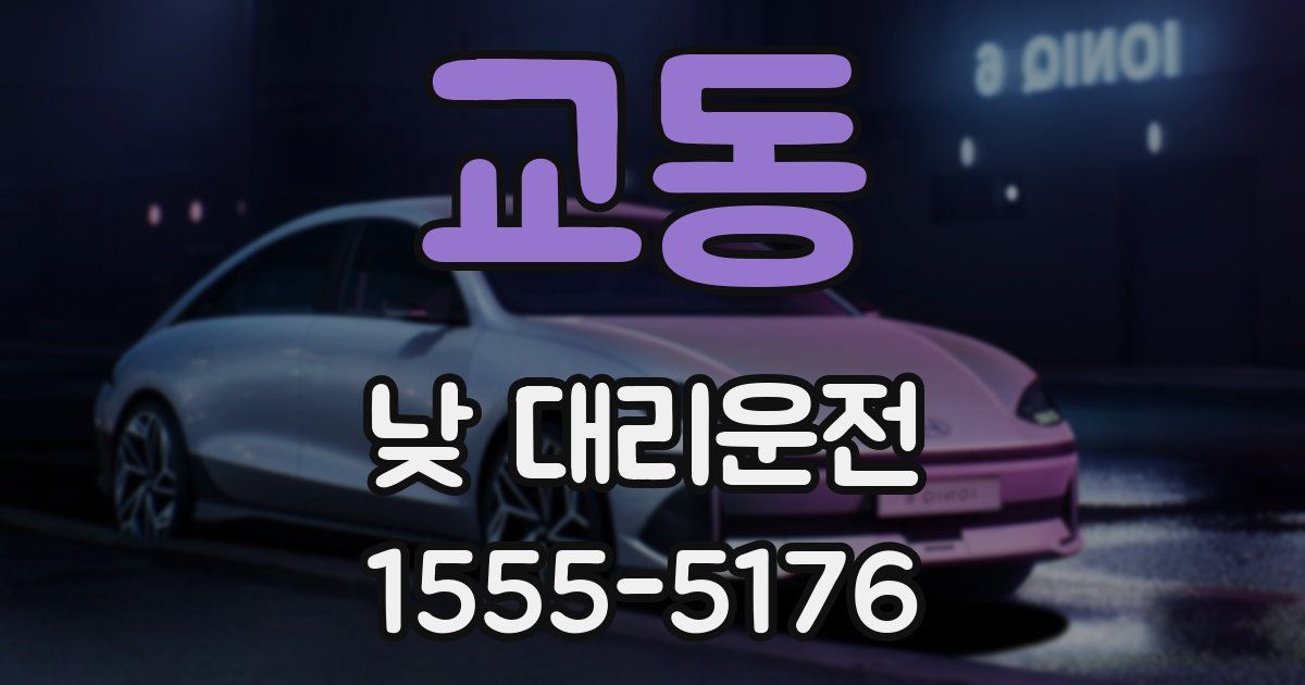 교동 낮 대리운전