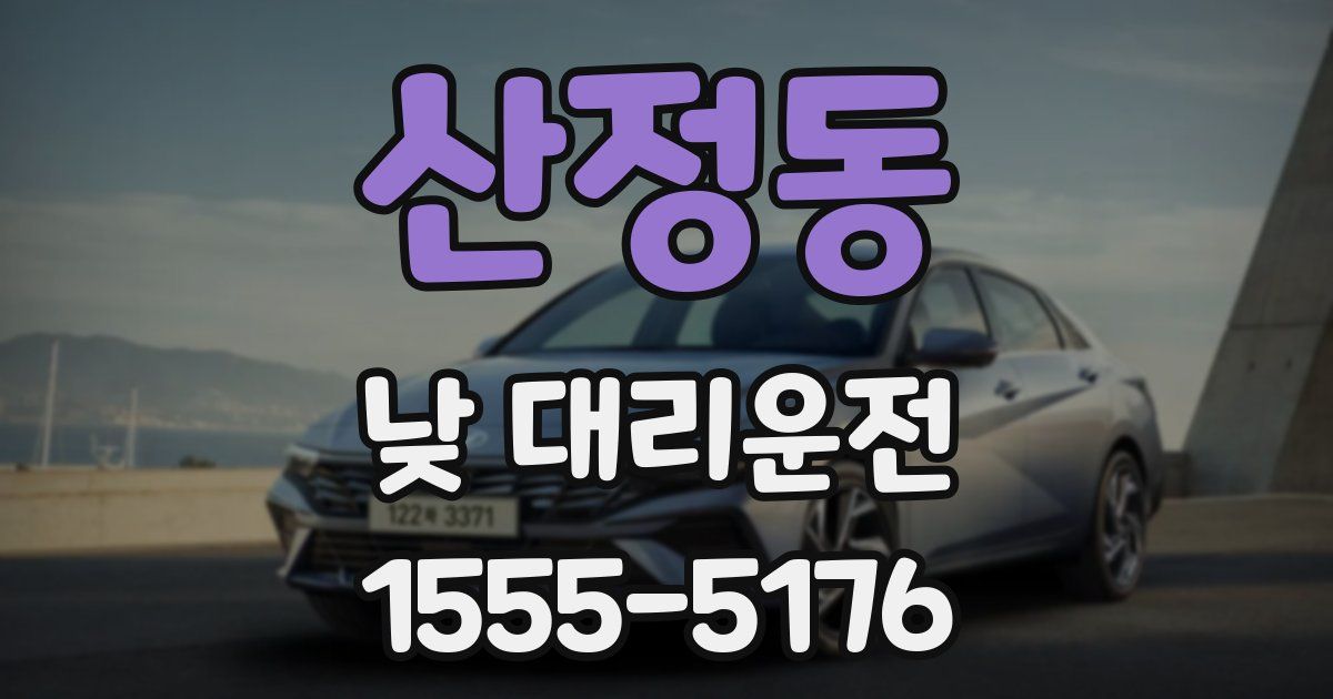 산정동 낮 대리운전