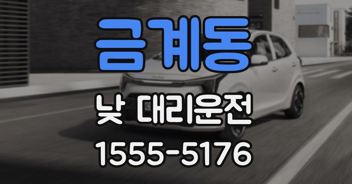 금계동 낮 대리운전