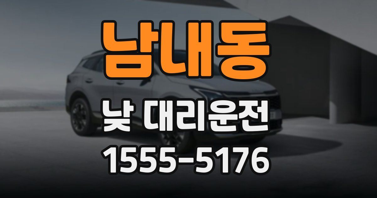 남내동 낮 대리운전