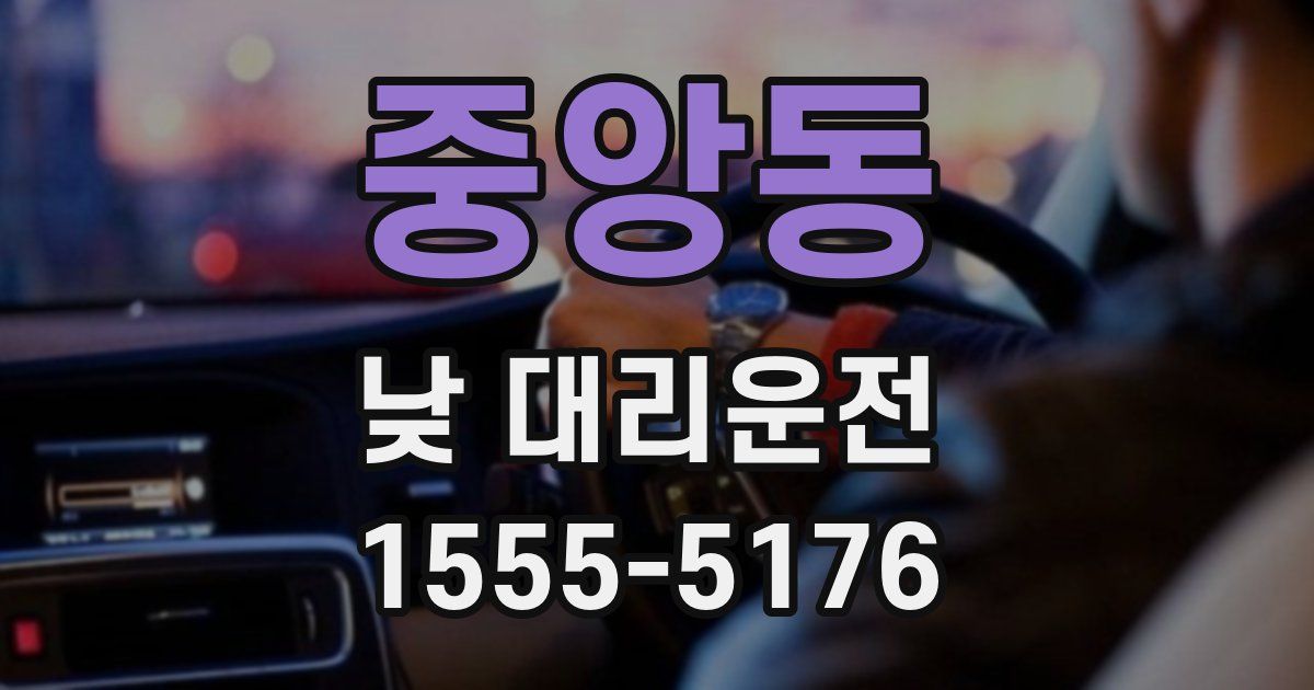 중앙동 낮 대리운전