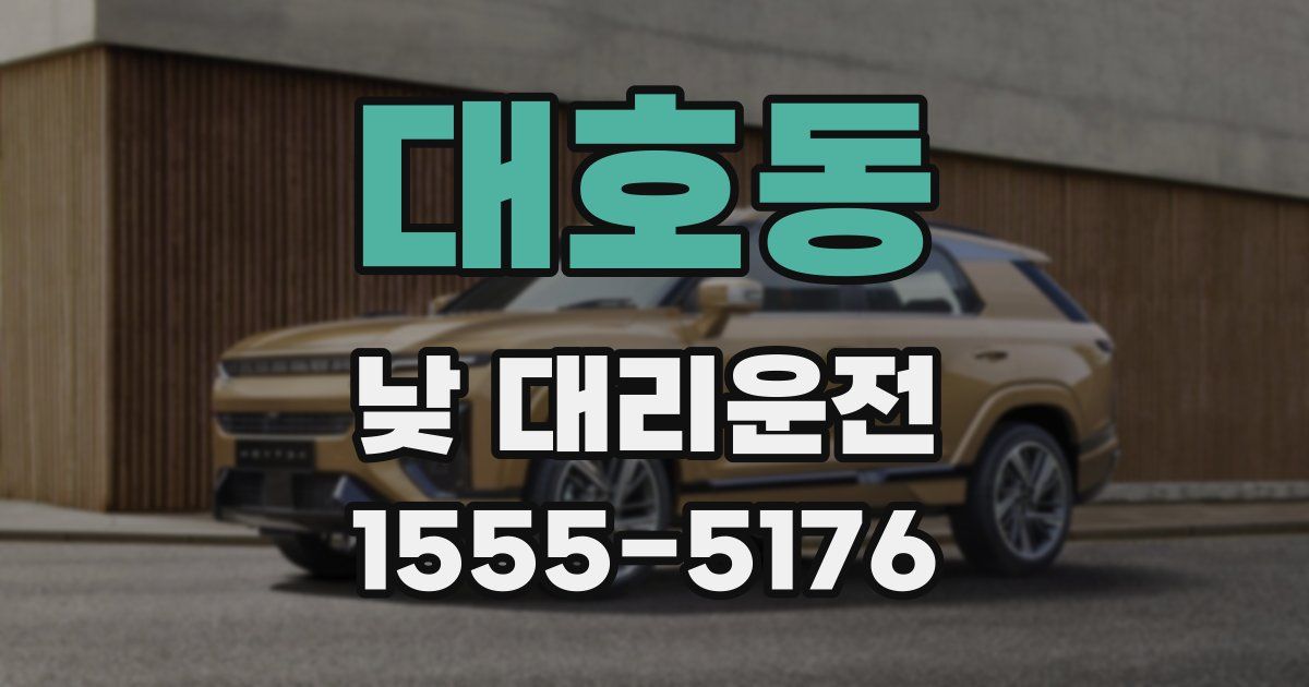 대호동 낮 대리운전