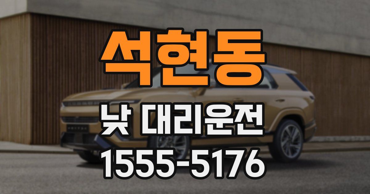 석현동 낮 대리운전
