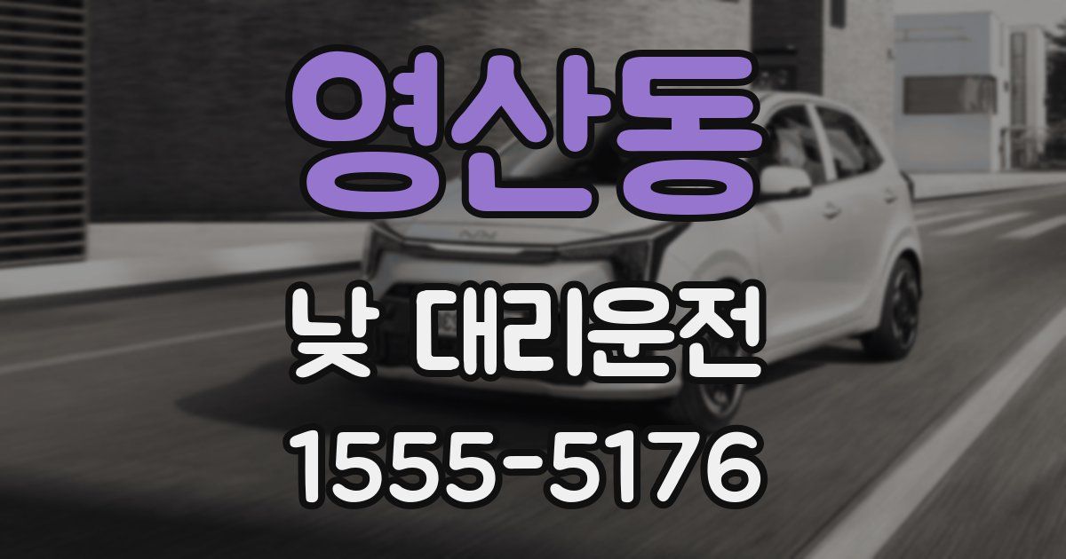 영산동 낮 대리운전