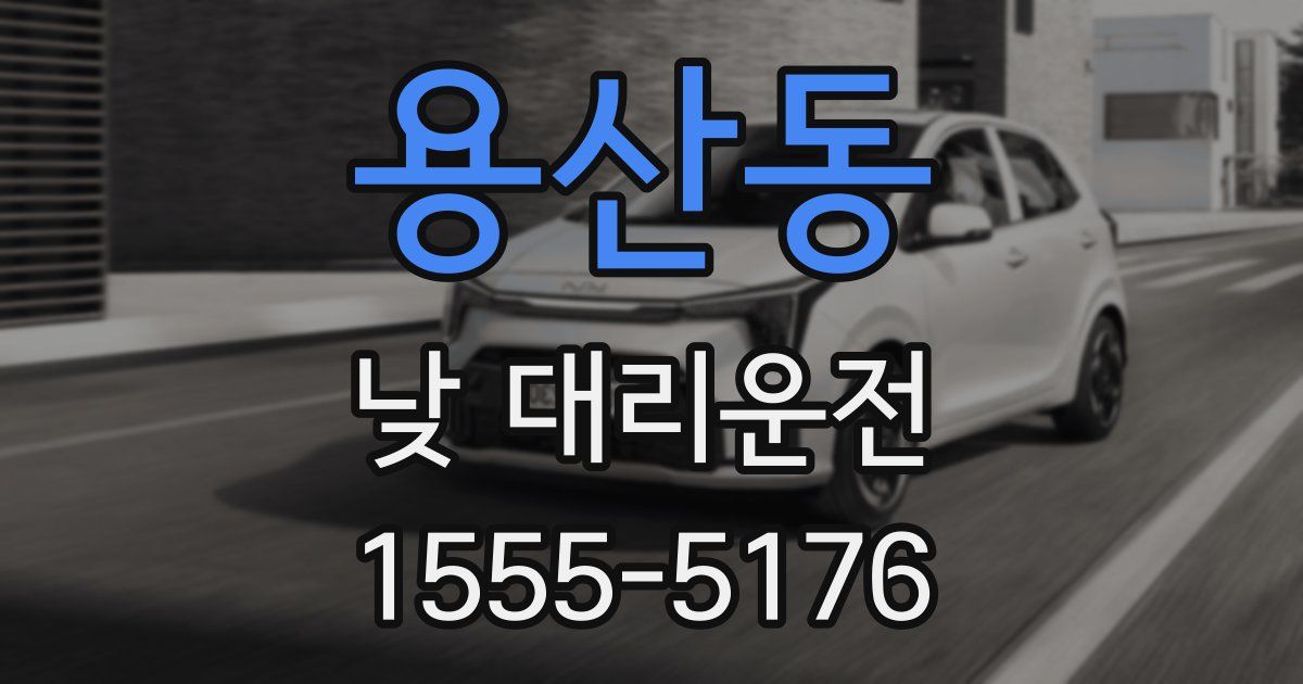 용산동 낮 대리운전