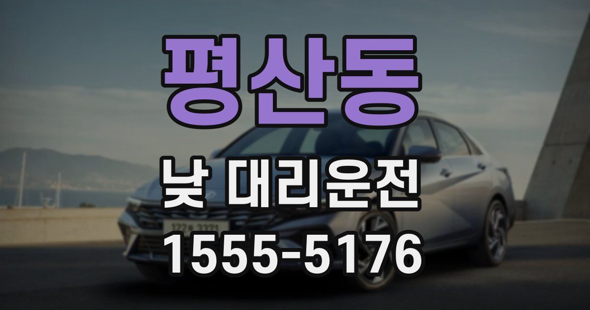 평산동 낮 대리운전