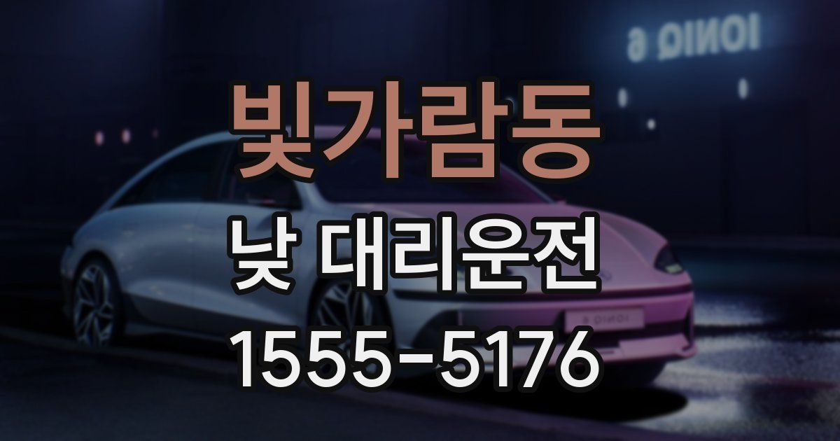 빛가람동 낮 대리운전
