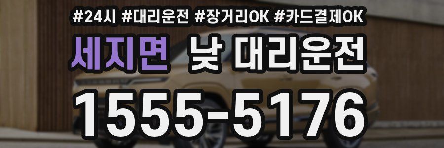 세지면 낮 대리운전
