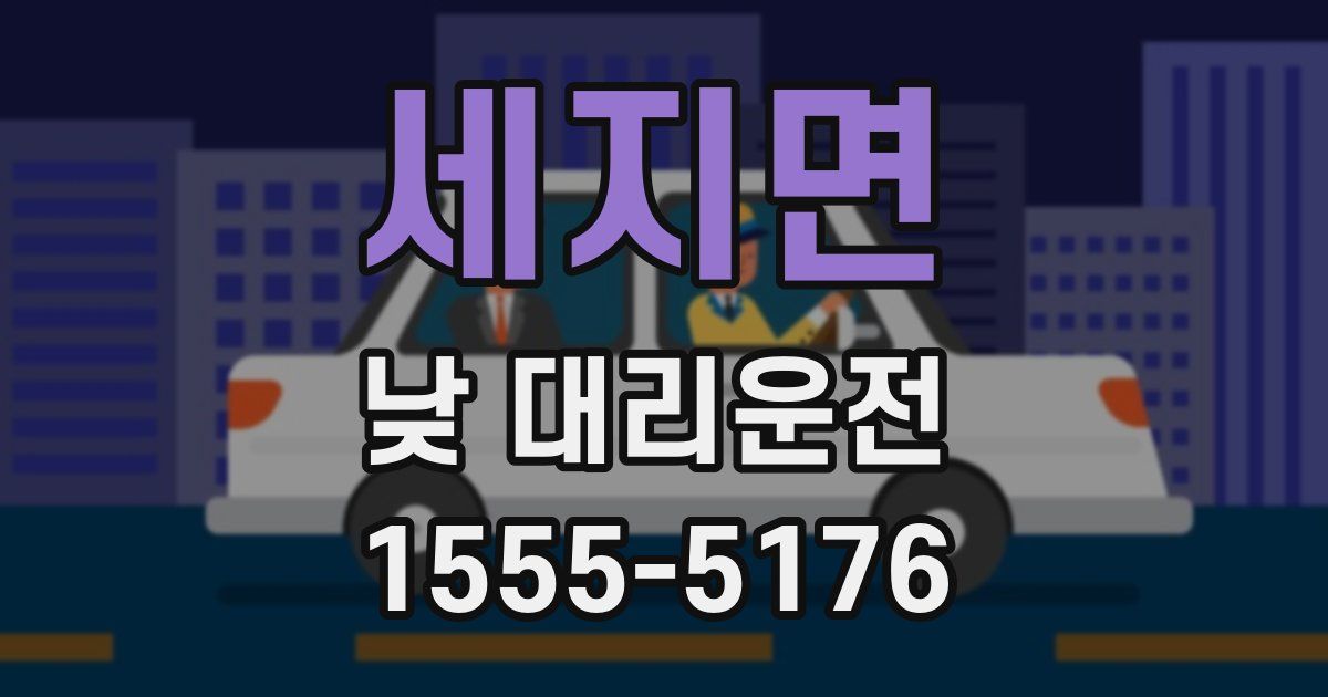 세지면 낮 대리운전