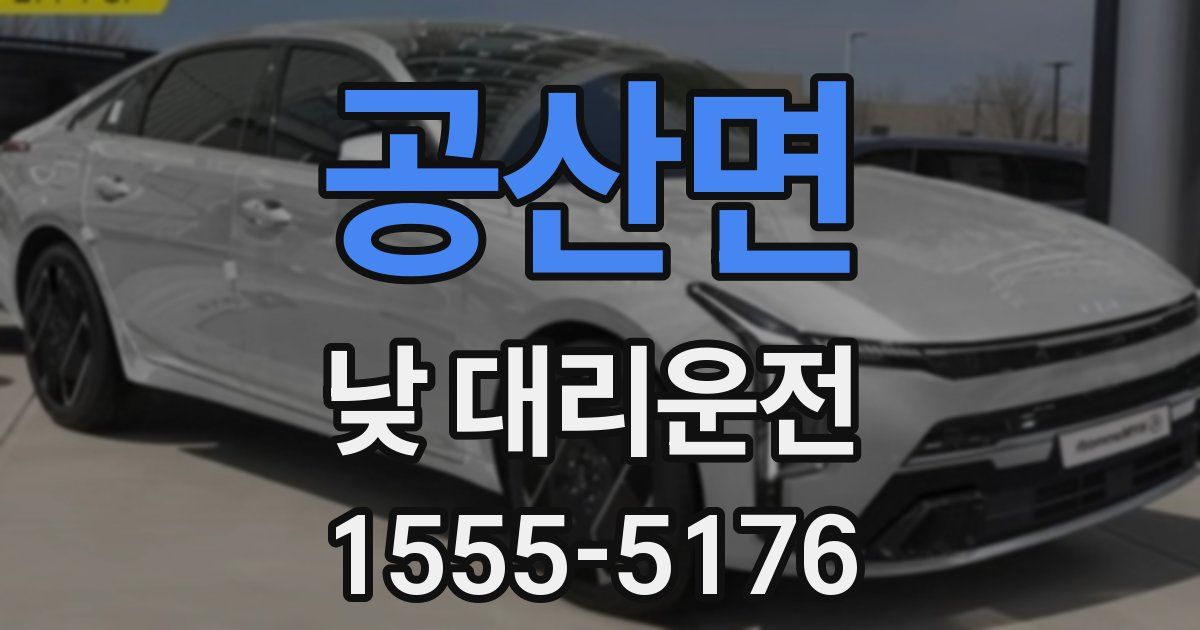 공산면 낮 대리운전