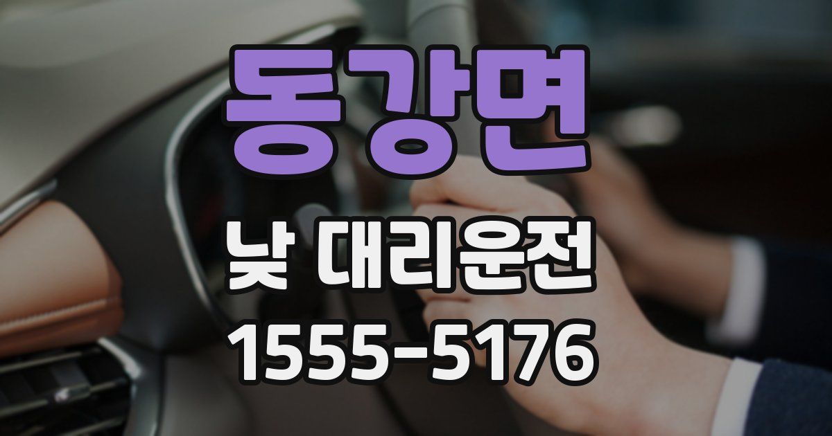 동강면 낮 대리운전
