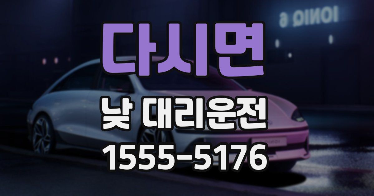 다시면 낮 대리운전