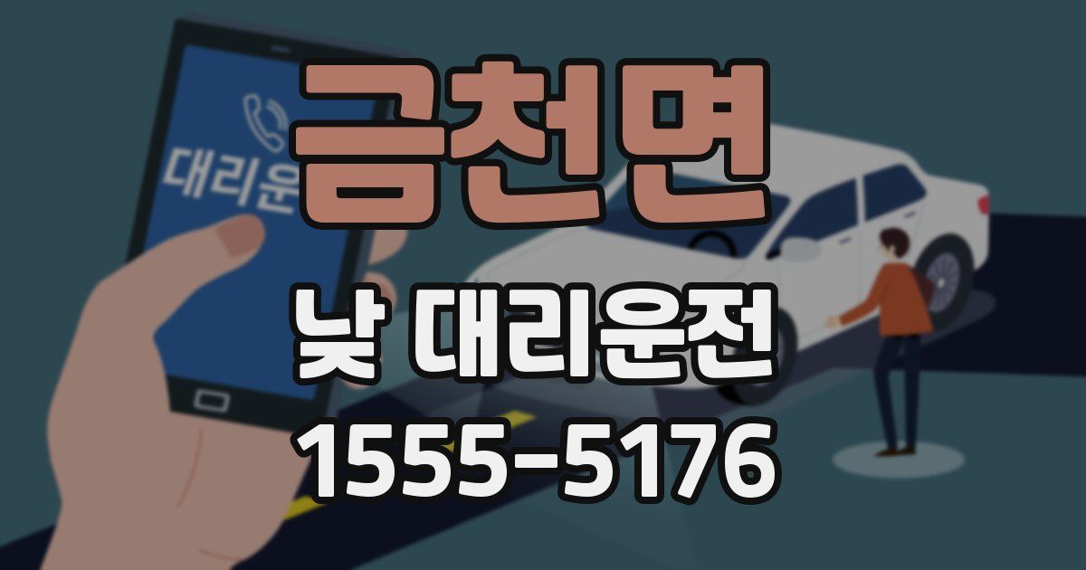 금천면 낮 대리운전