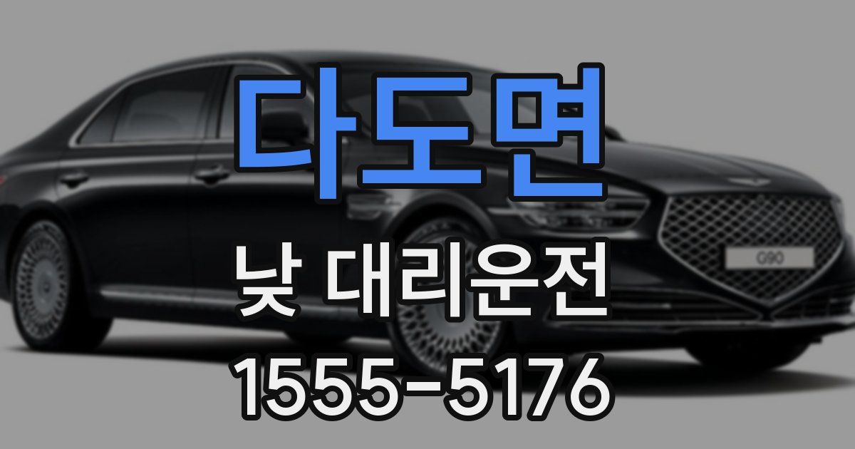 다도면 낮 대리운전