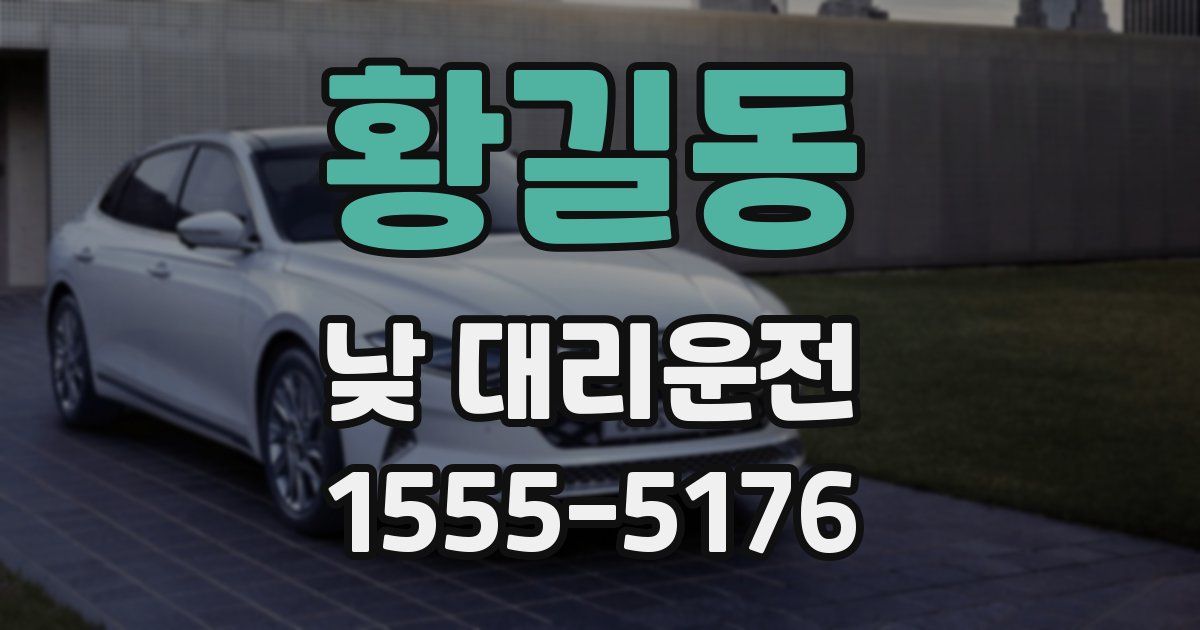 황길동 낮 대리운전
