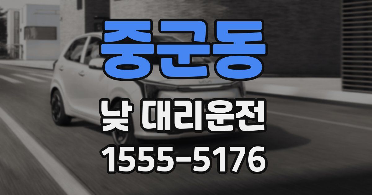 중군동 낮 대리운전