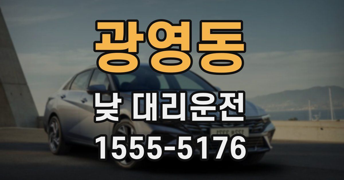 광영동 낮 대리운전