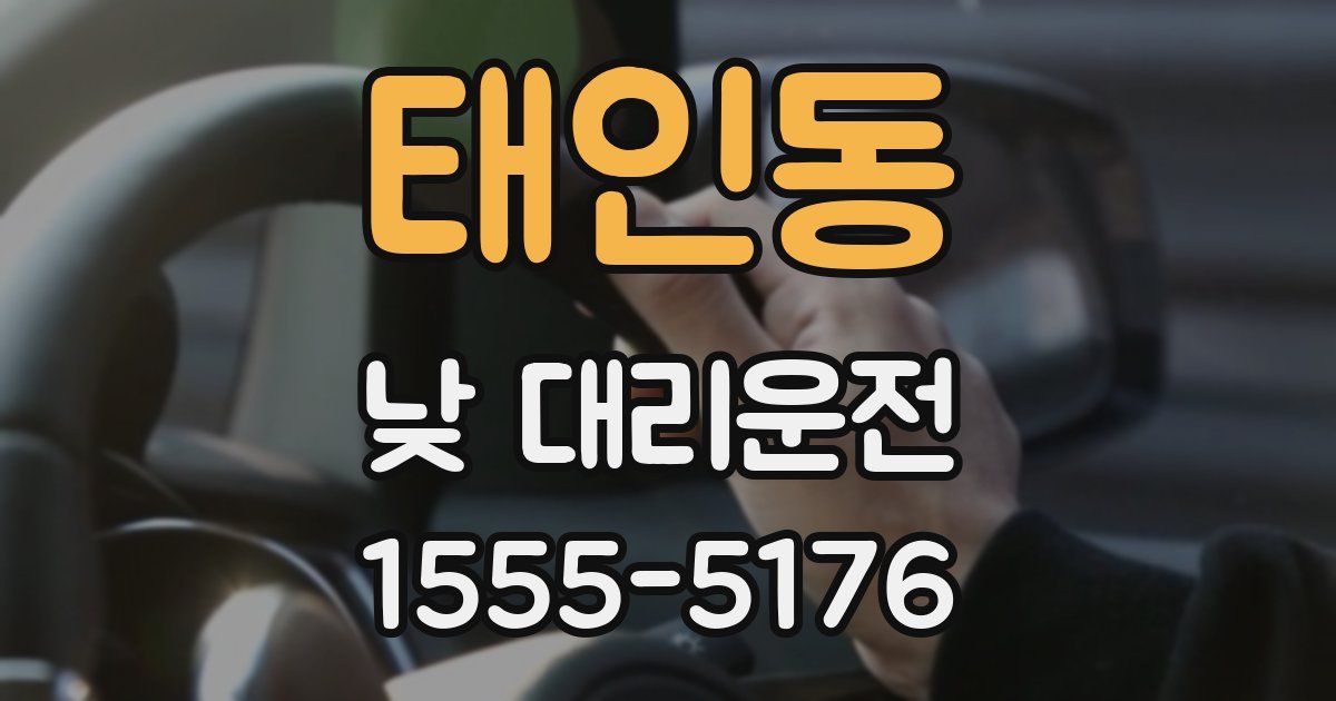 태인동 낮 대리운전