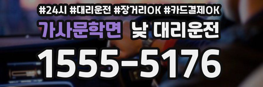가사문학면 낮 대리운전