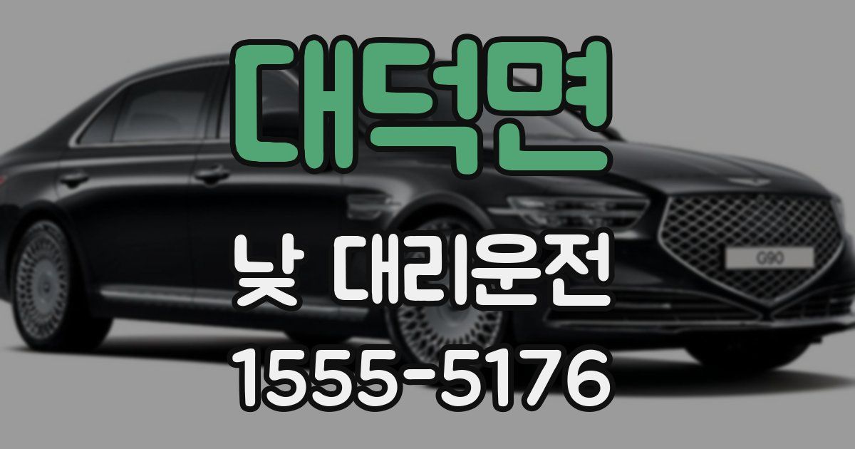 대덕면 낮 대리운전