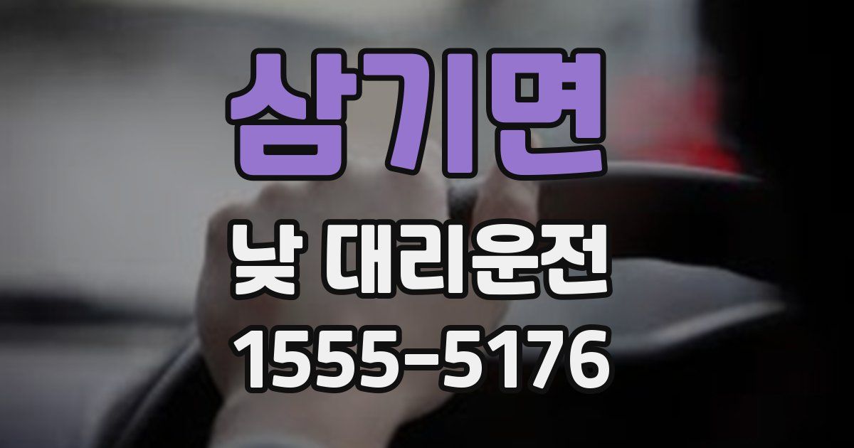 삼기면 낮 대리운전