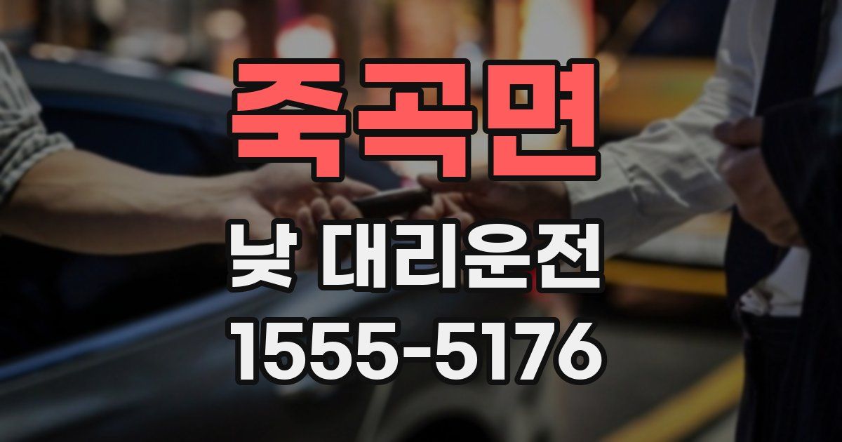 죽곡면 낮 대리운전