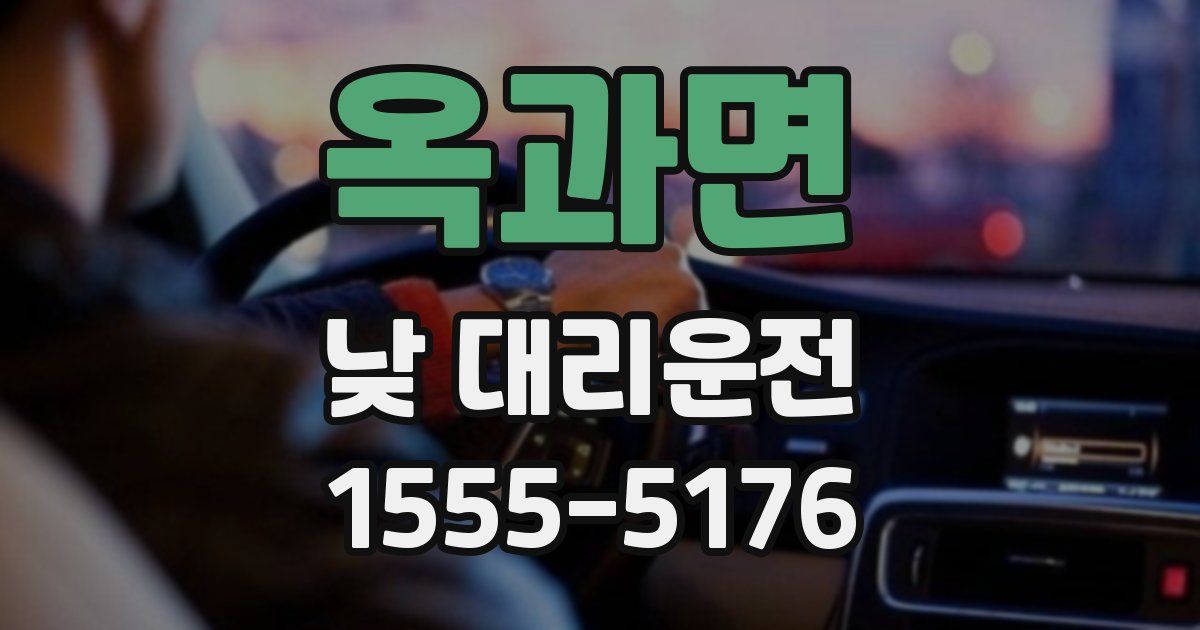 옥과면 낮 대리운전