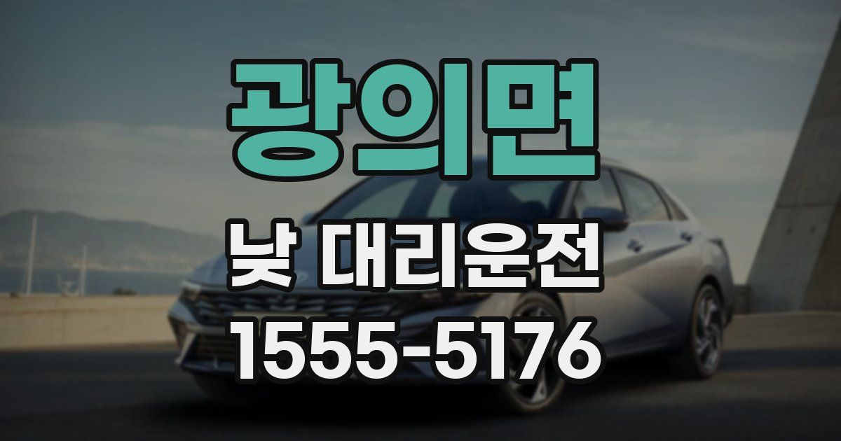 광의면 낮 대리운전