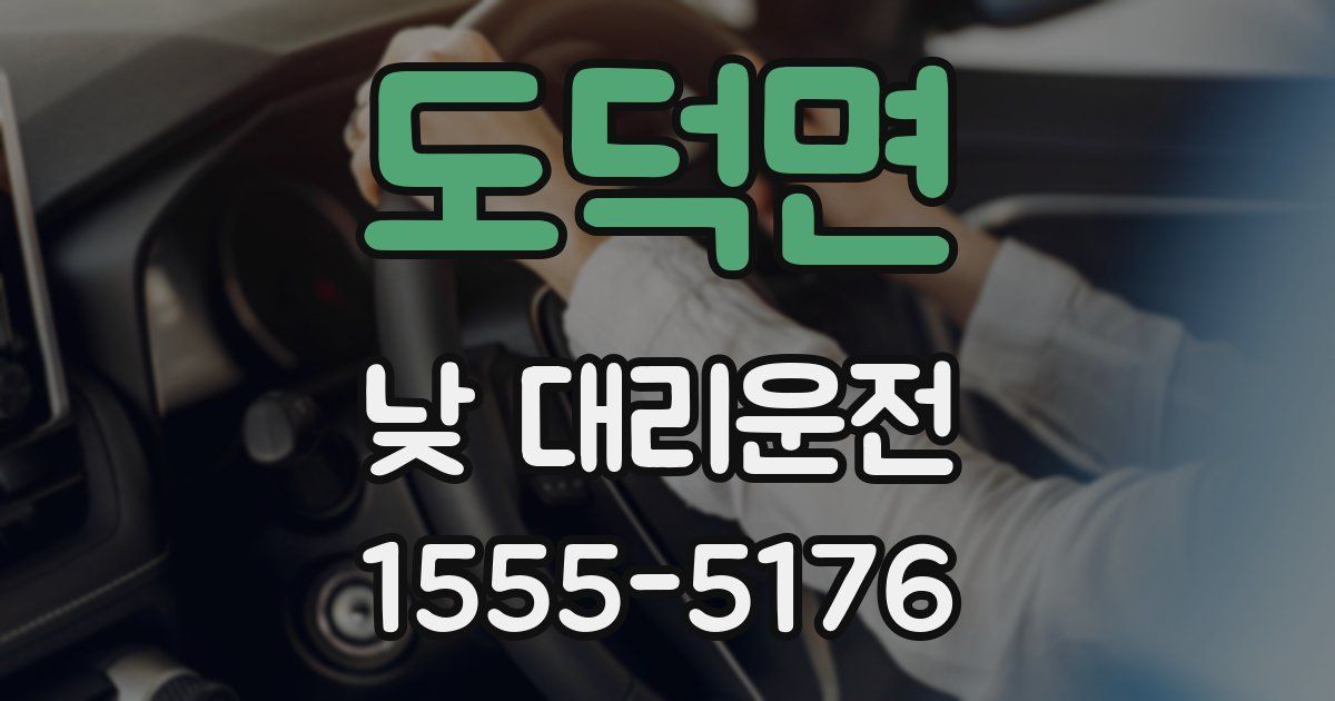 도덕면 낮 대리운전