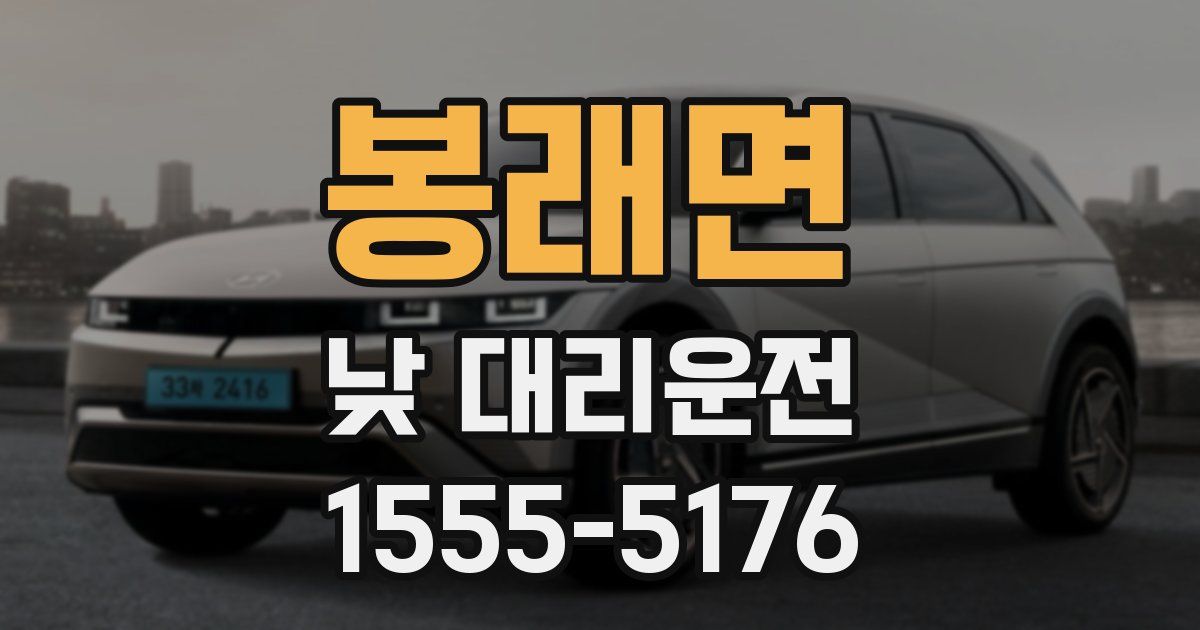 봉래면 낮 대리운전
