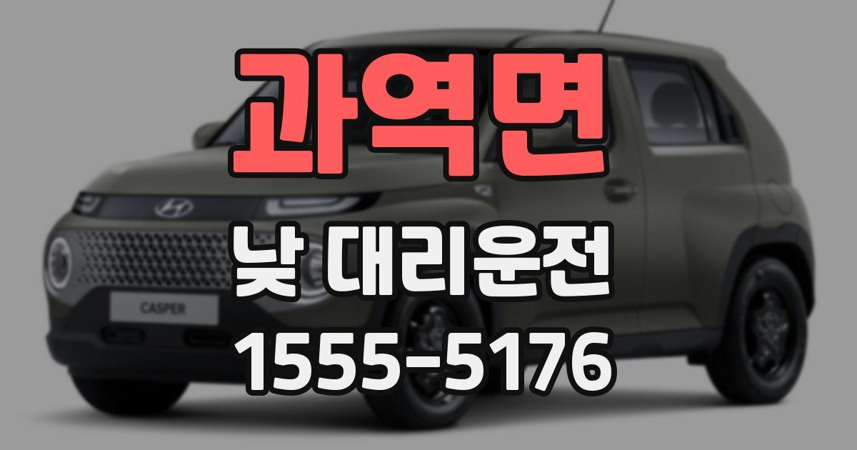 과역면 낮 대리운전