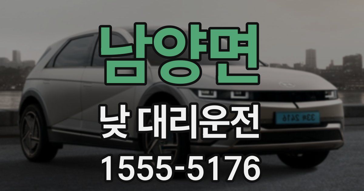 남양면 낮 대리운전