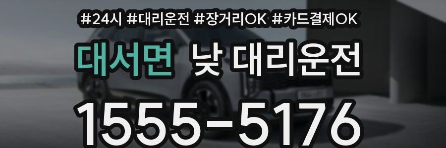 대서면 낮 대리운전