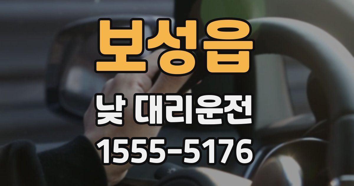 보성읍 낮 대리운전