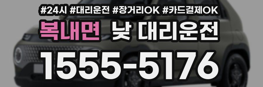 복내면 낮 대리운전