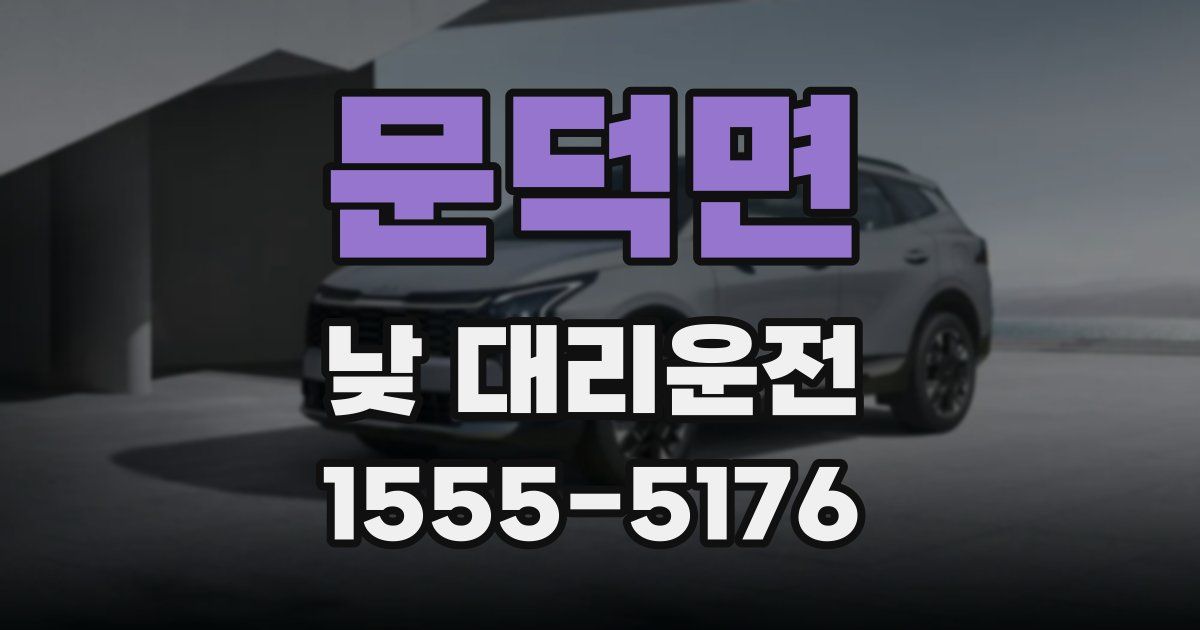 문덕면 낮 대리운전