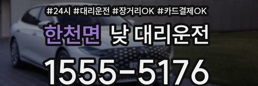 한천면 낮 대리운전