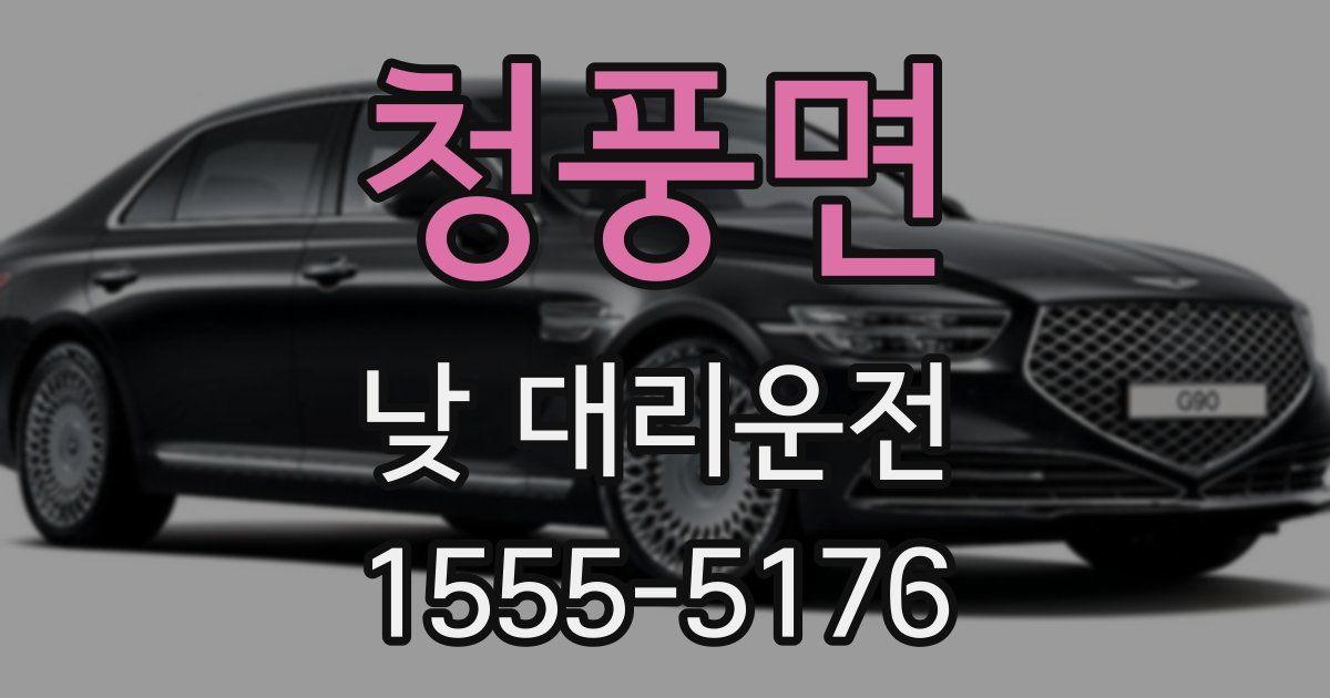 청풍면 낮 대리운전