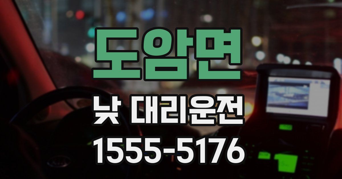 도암면 낮 대리운전