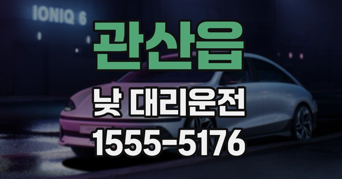 관산읍 낮 대리운전