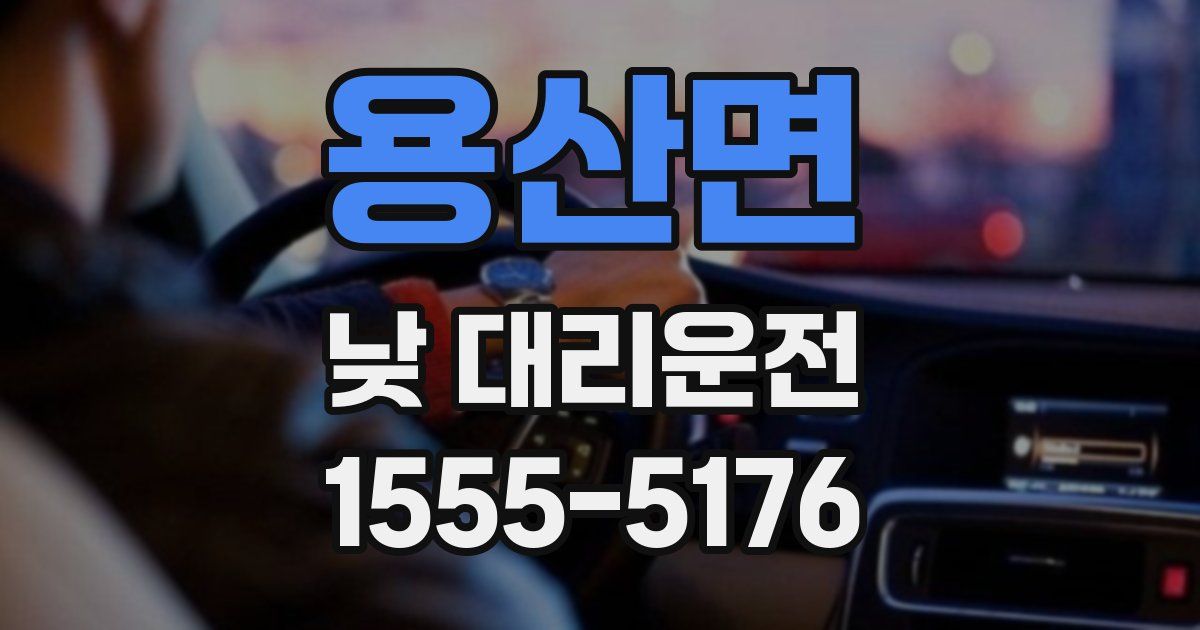 용산면 낮 대리운전