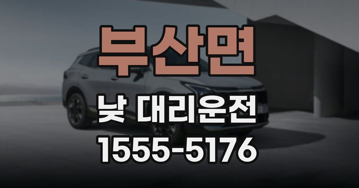 부산면 낮 대리운전